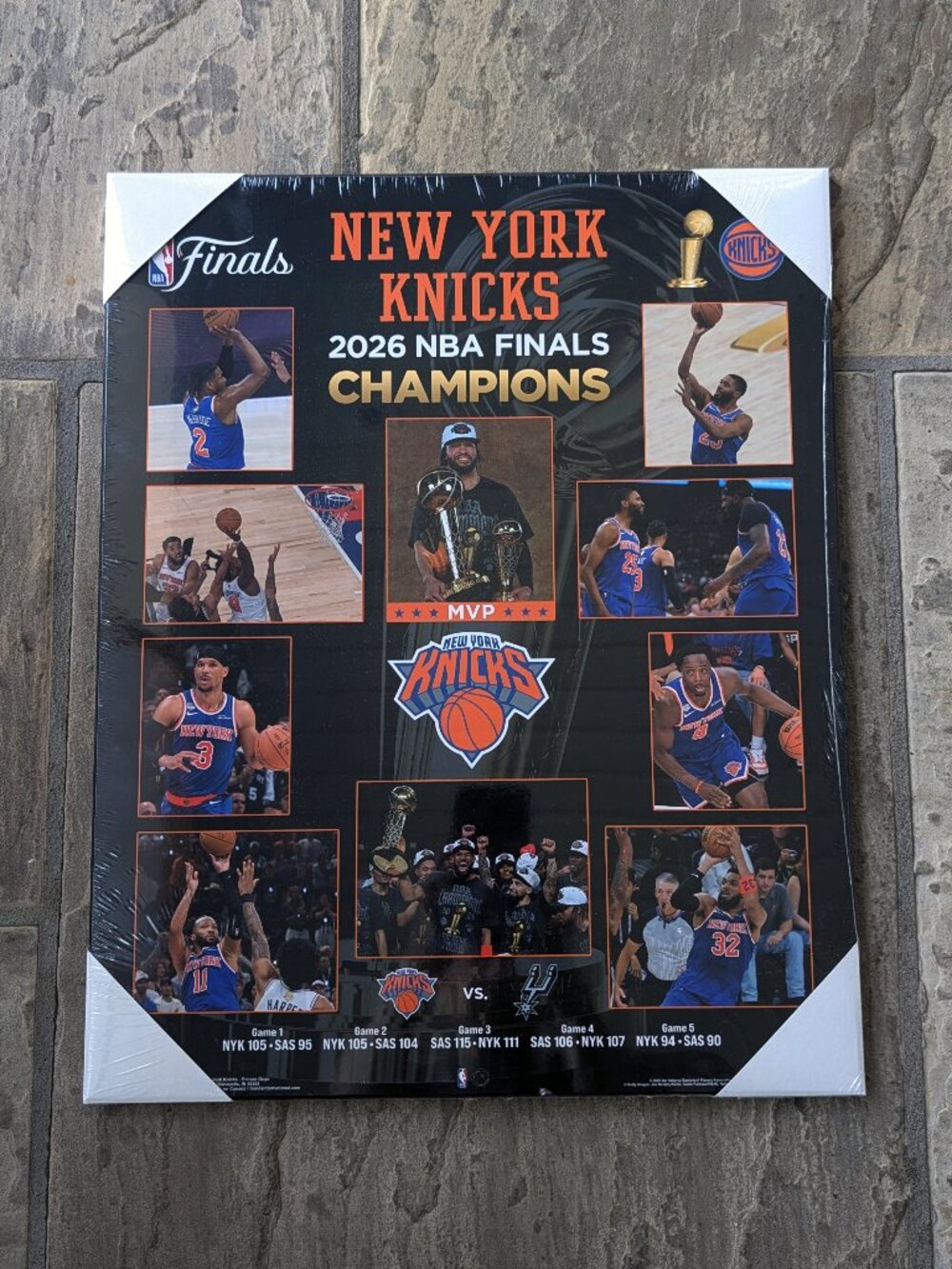 New York Nicks 2026 Champions Poster-Plaque